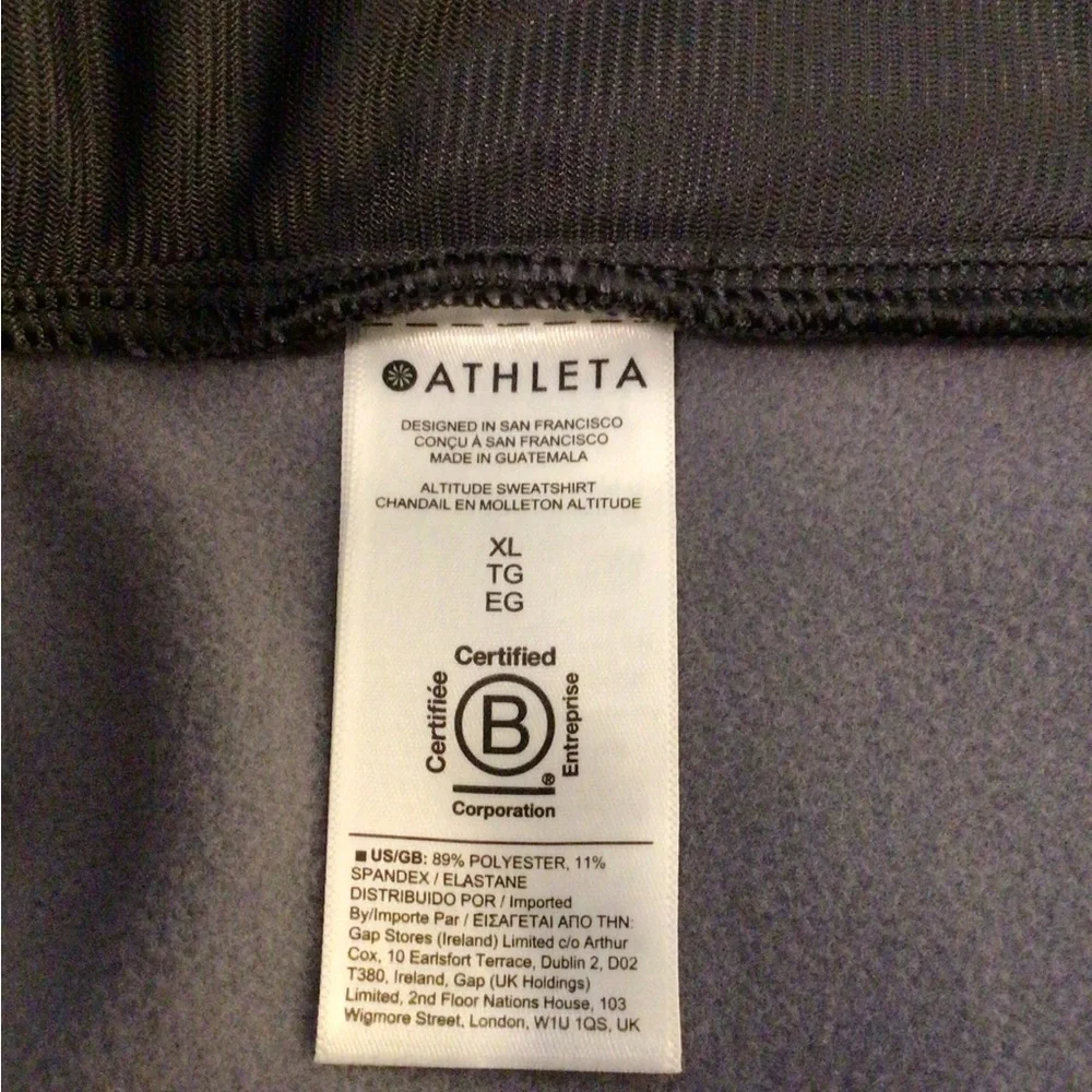 Athleta Polartec Powerstretch Quarter-zip Sweatshirt, charcoal, XL - Picture 11 of 11